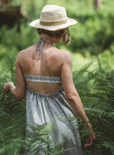 Load image into Gallery viewer, Grey  Flowers Bra Back Cover