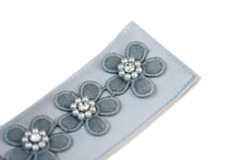 Load image into Gallery viewer, Grey  Flowers Bra Back Cover