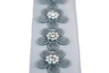 Load image into Gallery viewer, Grey  Flowers Bra Back Cover